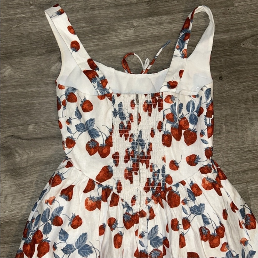 Reformation Balia Linen Sleeveless Basque-Waist Midi Dress - Picture 9 of 14